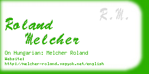 roland melcher business card